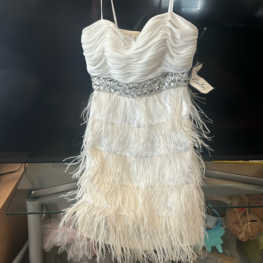 White feather dress